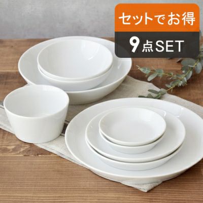 【楽ギフ_包装】 ホワイト系陶器製食器9点＋アクタス未使用グレープレートの10点 食器