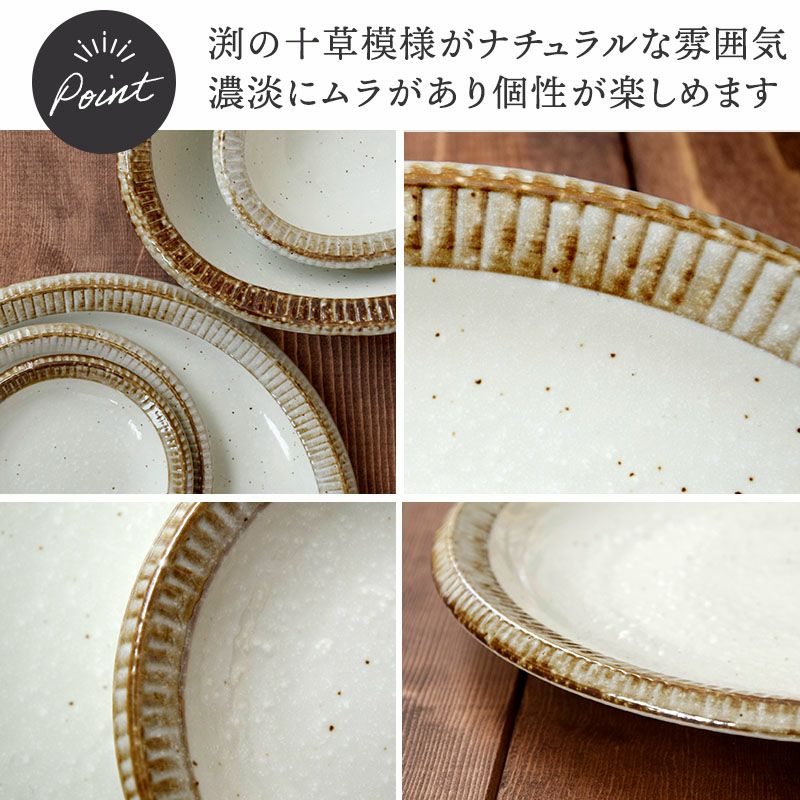 【かまち陶舗】ラウンド　皿　4枚セット プレート 19cm M ラウンド TOSS 磁器 美濃焼 （ 食洗機対応 電子レンジ