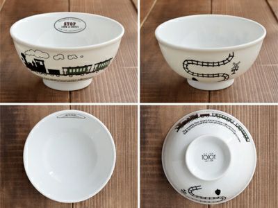 おしゃれな子供食器ブランドの丼ぶり。軽量磁器の軽い食器。絵柄は