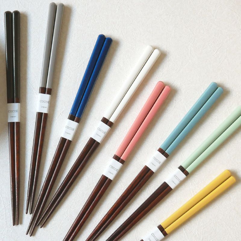 お花しのぎのリムプレート大小4枚＆箸 COCOE ペアセット