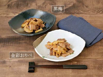 高級感ある金彩おりべシリーズの煮物鉢。盛り鉢やサラダボウル