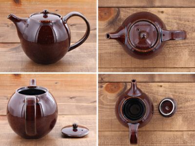 丸い形がかわいらしい急須。日本茶以外にもティーポットとしても使える