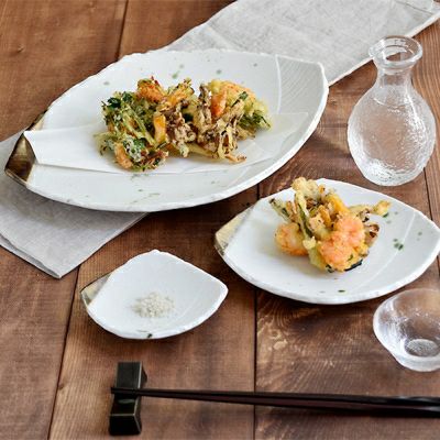 心和庵 金彩 大皿 金彩草花紋 六角長皿 | 和食器通販 有田焼 山忠｜おしゃれでモダンな和