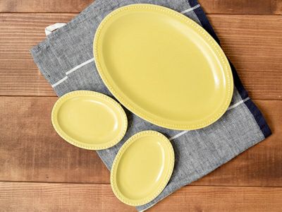 送料無料 プレート3枚セット ドットオーバルプレート 大小 3枚セット