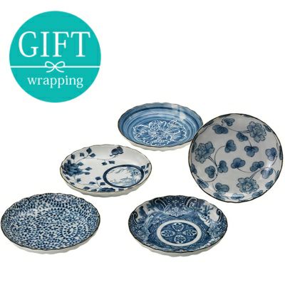 小鉢　染付　大和絵　19客セット　染付　山水 有料ラッピング対象商品】いつの時代も変わらない美しさ
