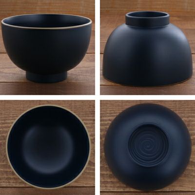 黒色陶器製丸型椀 木箱付き 黒色陶器製丸型椀 木箱付き 黒色陶器製丸型椀 木箱付き 黒色陶器製丸型