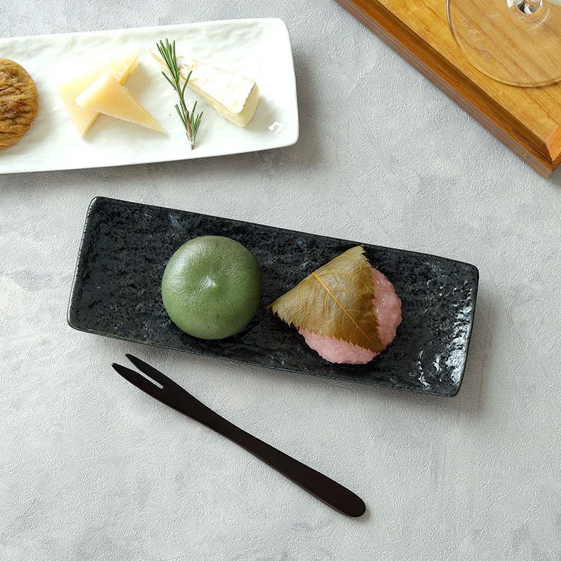 細角皿 18.5cm スレート調 ブラック | EAST table