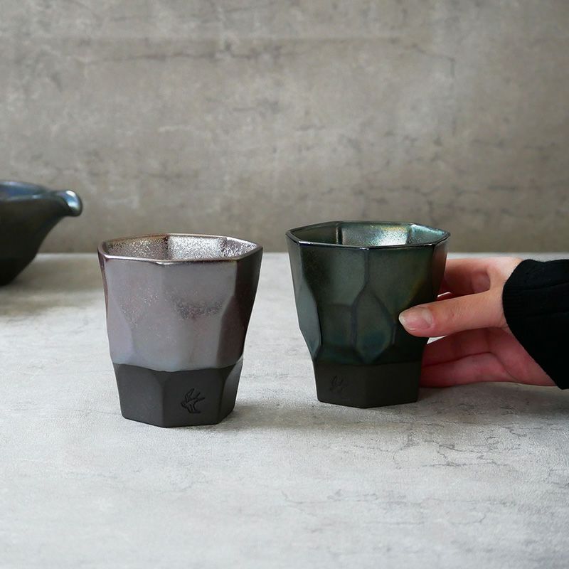 工房十鶴　ペアフリーカップ 工房十鶴・コーヒー豆柄の小さなフリーカップ | カモシカ雑貨店
