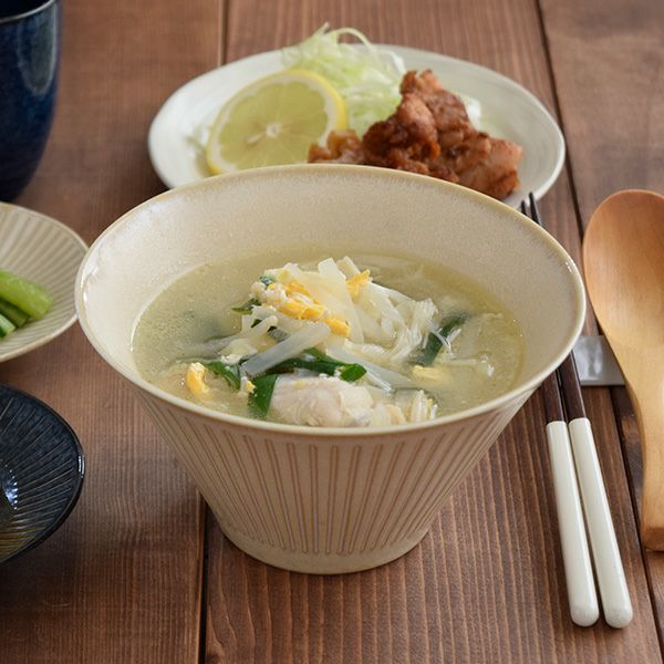 黒色陶器ボウル丼10客セット 直径約20cm ご飯もの丼・らーめん・そば