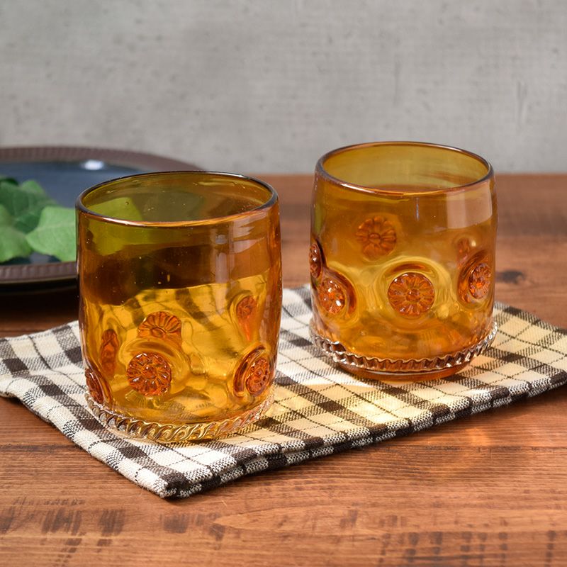 ぐい呑（特大）春景　ロックグラス　　コーヒーカップ 上質な雰囲気を作り出す琥珀色のロックカップ