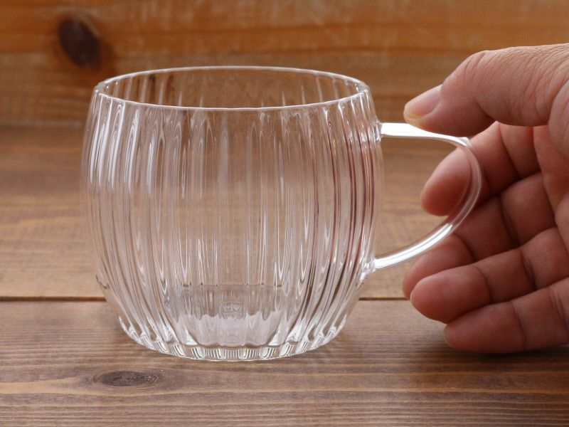  peak ガラスカップセット マグカップ&ソーサー 400ml 耐熱ガラス （ 食洗機対応 電子レンジ対応