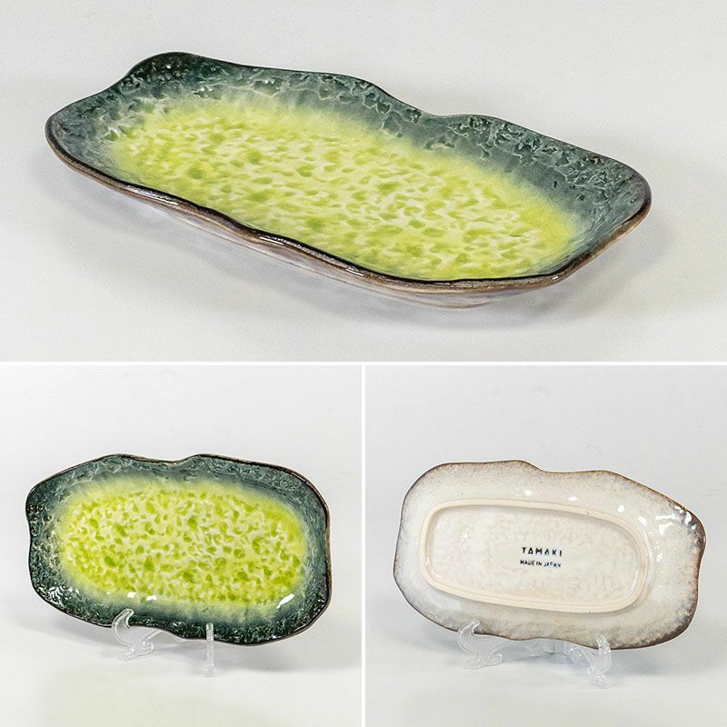 グラデーションが綺麗な長皿で日々のお料理を彩ります