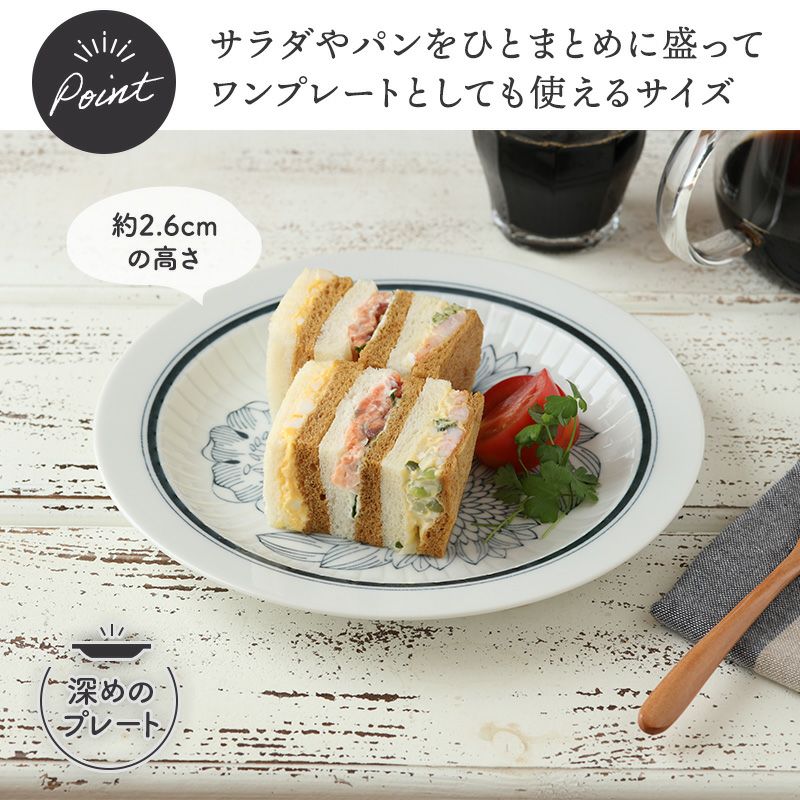 お花柄アンティークプレート Ceramic-Raised Floral Decorative Plate-Blue/Pink/Yellow