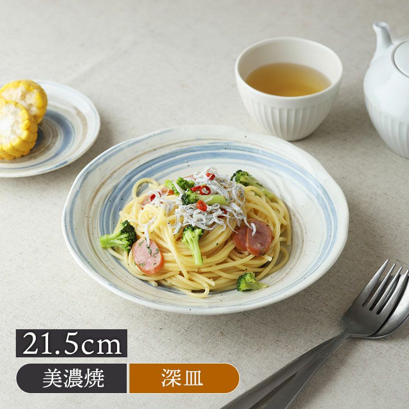 和食器のシンプルなカレー・パスタ皿5枚セット