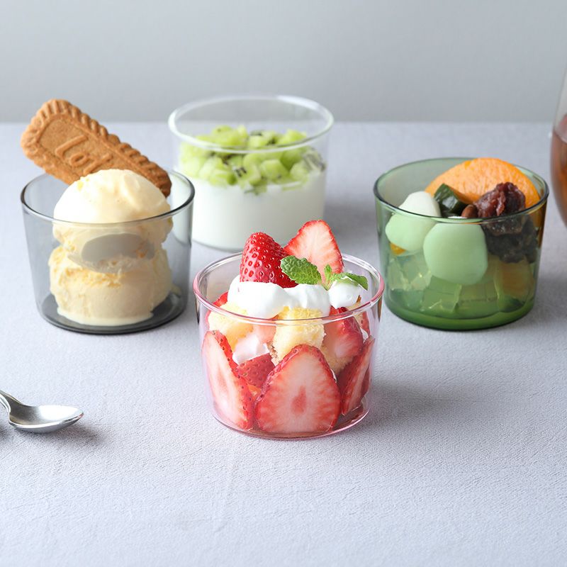 副菜・デザート・スープなど多用途に使える耐熱ガラスカップ