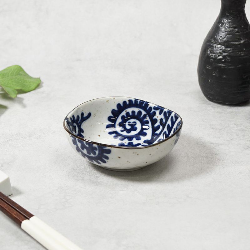 三角小鉢 10.7cm 太タコ唐草