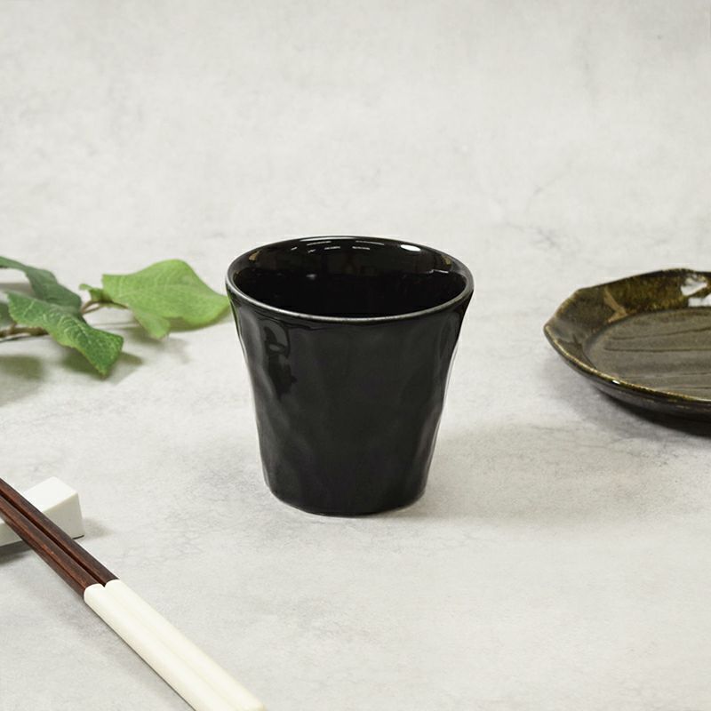焼酎カップ 270cc 黒釉薬 アウトレット