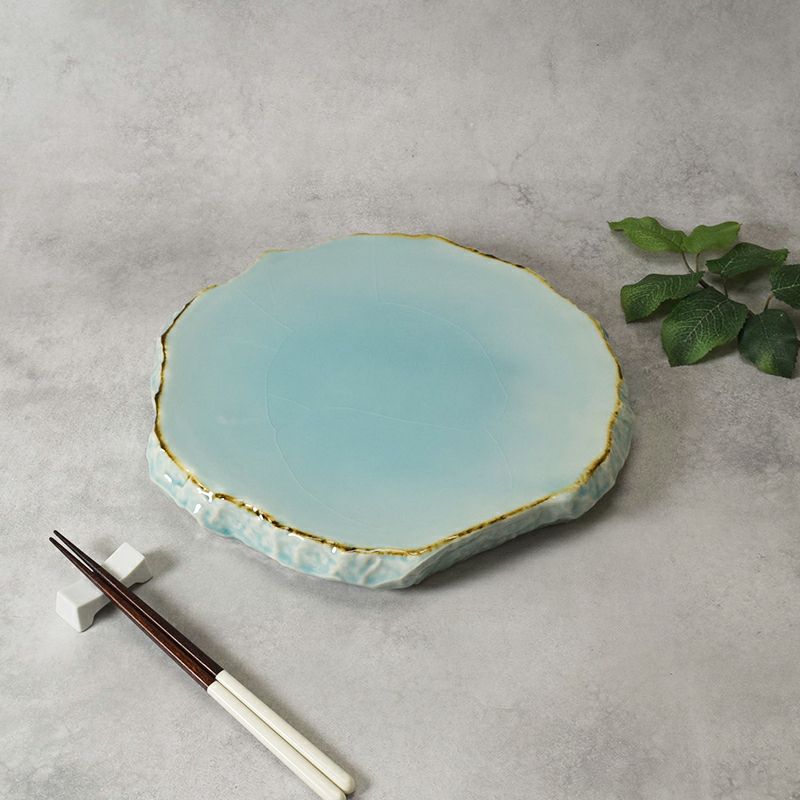 ロックプレート 大 30cm マリンブルー