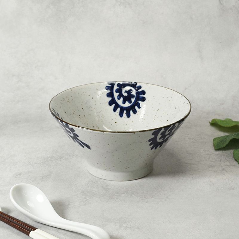 台形どんぶり 大 19cm 太タコ唐草